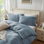 H Household 100% Cotton King Size Pillowcase, Light Weight, Comfortable, Super Soft, Set Of 2, Blue Gray (20''X36'', Envelope Cl