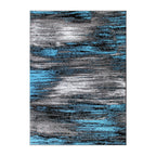 Flash Furniture Rylan Collection Abstract Area Rug - Scraped Design Blue Olefin Rug - 8' X 10' Area Rug - Jute Backing - Living Room, Bedroom, & Family Room