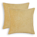 Throw Pillow Cases Calitime Pack Of 2 Cotton Thread Stitching Edges Solid Dyed Soft Chenille Cushion Covers For Couch Sofa Home