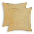 Throw Pillow Cases Calitime Pack Of 2 Cotton Thread Stitching Edges Solid Dyed Soft Chenille Cushion Covers For Couch Sofa Home