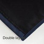 Lemomo 100% Blackout Navy Blue Curtains With Black Lining/52 X 63 Inch/Set Of 2 Panels Thermal Insulated Room Darkening Curtains