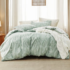 Bedsure Full Comforter Set - Sage Green Comforter, Cute Floral Bedding Comforter Sets, Gifts For Woman, 3 Pieces, 1 Soft Reversi