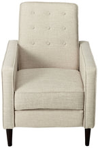 Christopher Knight Home Macedonia Mid Century Modern Tufted Back Fabric Recliner (Cream)