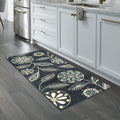 Maples Rugs Reggie Floral Runner Rug Non Skid Washable Hallway Entry Carpet [Made in USA], Persian Blue, 2 x 5