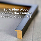 23X32 Shadow Box Frame Contemporary Black | 1'' Depth Of Usable Space| Interior Size 23X32 Or 32X23 Inches| Uv Resistant Acrylic