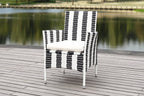 Safavieh Pat2506D-Set2 Chairs, Black/White