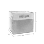 Riverridge Kids 2Pc 10.5In Two-Tone Folding Storage Bin Set - Gray