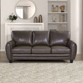 Homelegance Rubin 85 Bonded Leather Sofa, Dark Brown