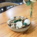 Qingbei Rina Potpourri Dried Flowers,Peach Scented Decorative Potpourri Bowl Filler,Vase Filler,Home Fragrance Smell,Bathroom De