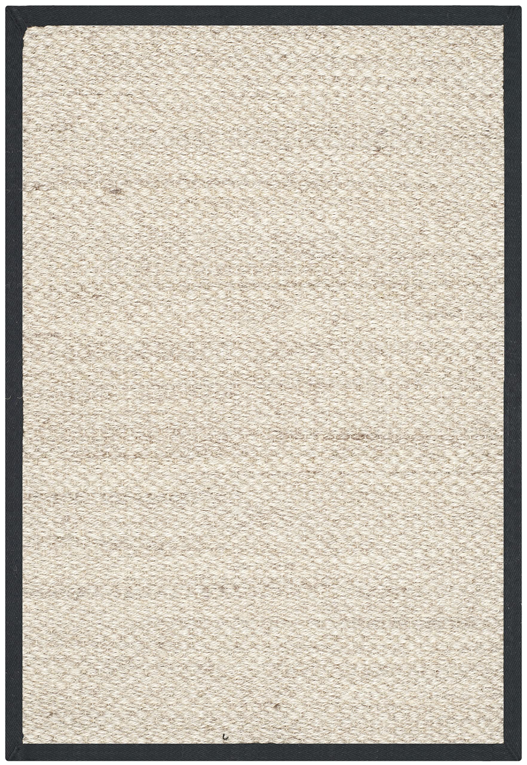 SAFAVIEH Natural Fiber Collection Accent Rug - 2 x 3, Marble & Black, Border Sisal Design, Easy Care, Ideal for High Traffic A