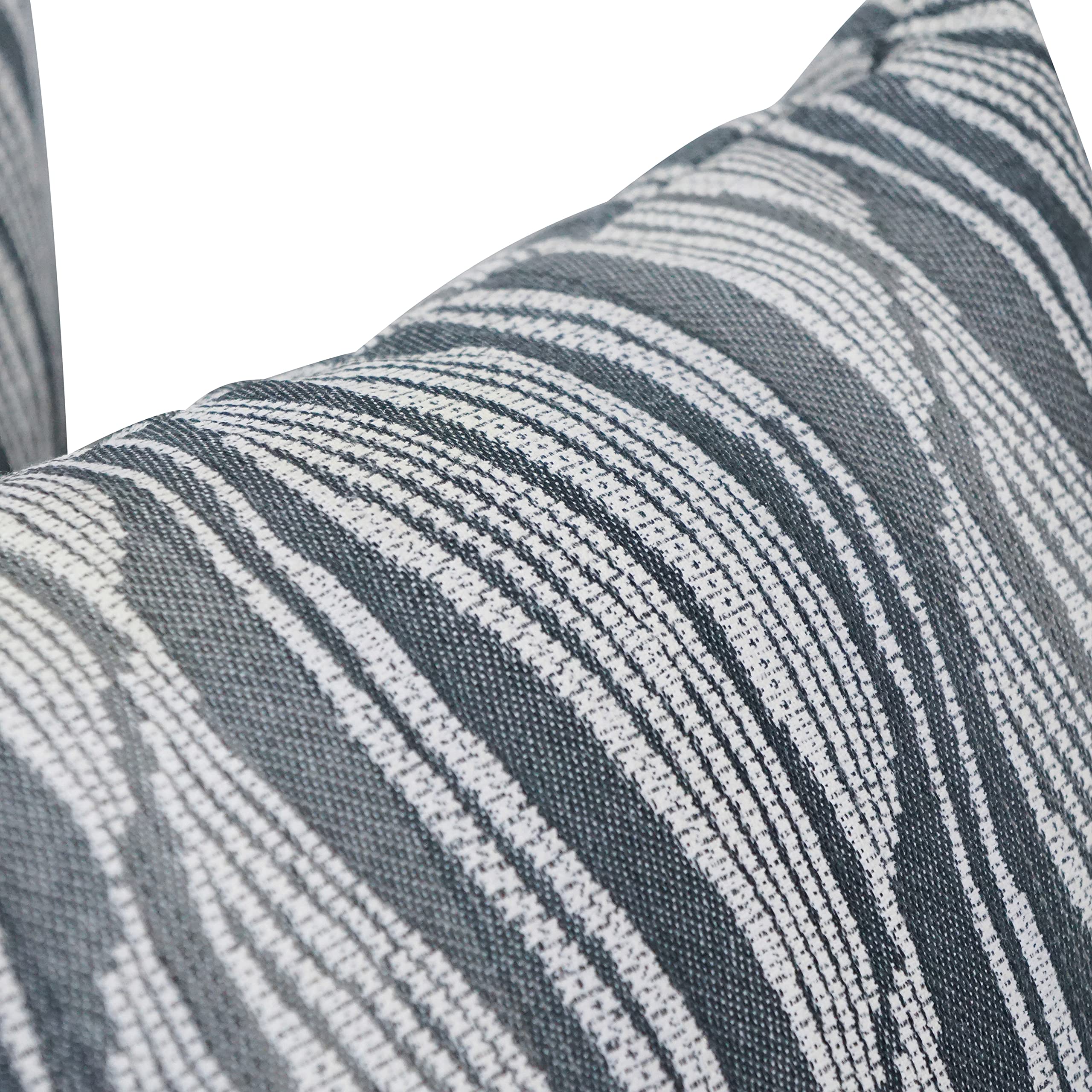 Blazing Needles Square Polyester Jacquard Throw Pillow, 17", Clove Minera