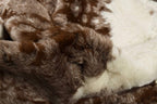 HomeRoots Kitchen 63' x 90' Decorative Faux Hide Area Rug - Chocolate and White
