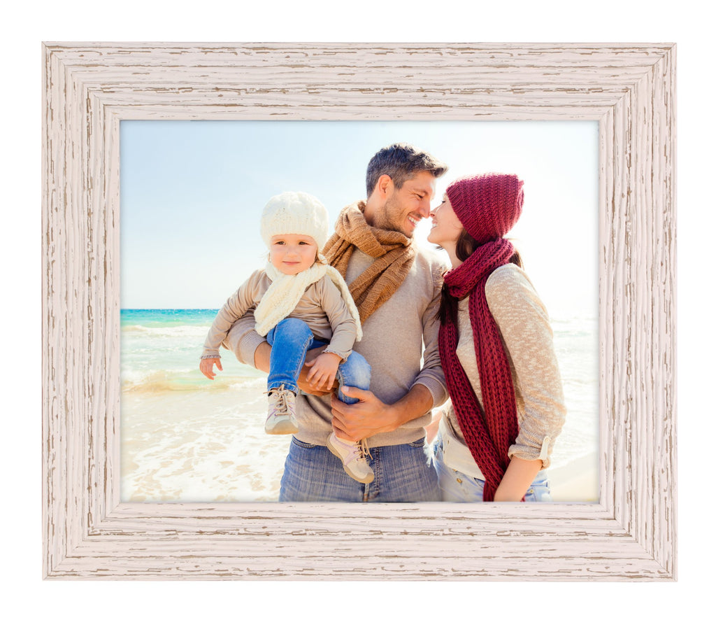 Kiera Grace Maya Weathered Beachwood Picture Frame, 8 X 10 Inches, White