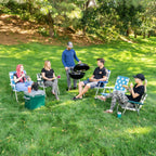 Lawn Chair Usa - Outdoor Chairs For Camping, Sports And Beach. Chairs Made With Lightweight Aluminum Frames And Uv-Resistant Webbing. Folds For Easy Storage (Magnum, Green And White With White Arms)