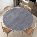 Lushvida Round Waterproof Table Cover Elastic Tablecloth Vinyl Fitted Table Cover Elastic Edged Plastic Table Cover Fits Tables