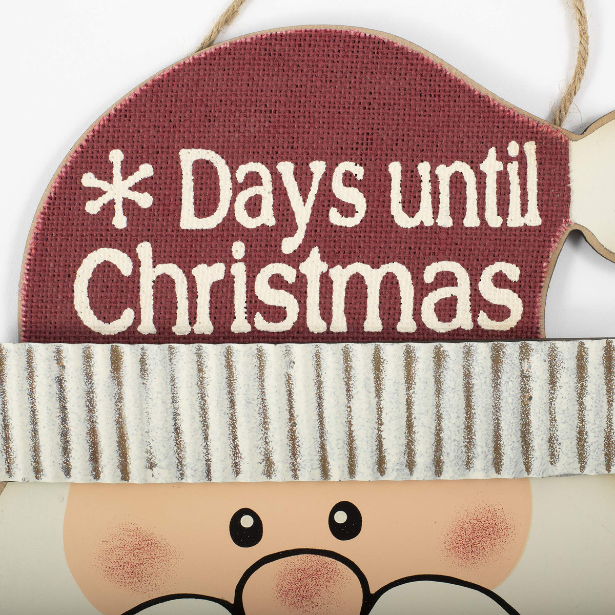 Dii Christmas Advent Collection Decorative & Reusable Wooden Countdown Calendar, 16.75X12.75', Santa Beard