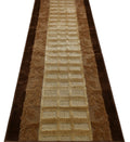 ORFA HOME Custom Size Leaves Hallway Runner Rug Slip Resistant, 26 Inch Wide x Your Choice of Length Size, Brown, 26 Inch X 2 Fe