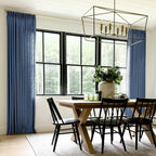 Twopages Extra Long Double Layer Pinch Pleated Curtain For Living Room, Linen Room Darkening Light Filtering Lined Curtain Windo
