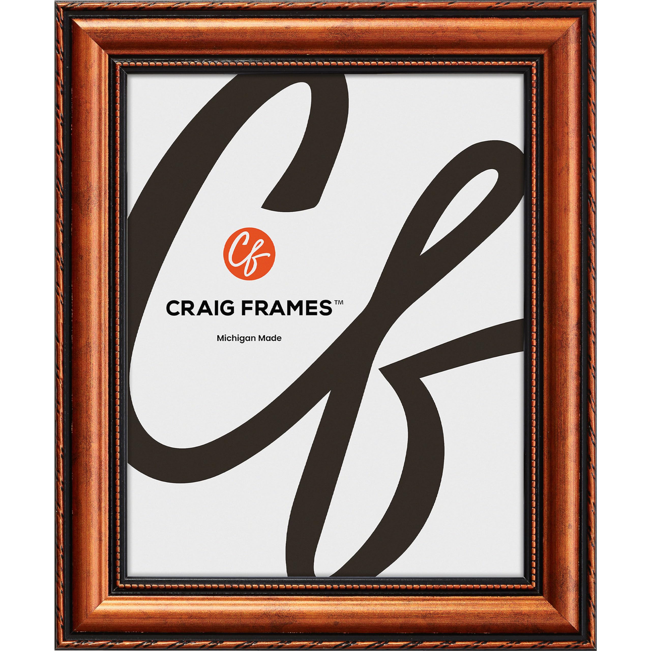 Craig Frames Victoria, 13x35 Picture Frame, Ornate Copper