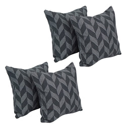Blazing Needles Square Polyester Jacquard Throw Pillows, 17", Gannawls Paveme 4 Count