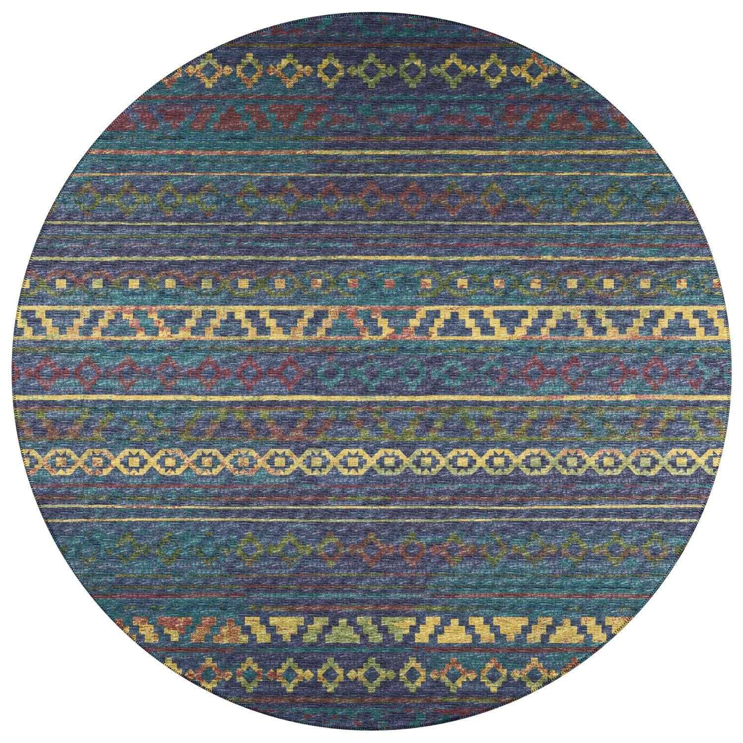 Sedona Sn10 Multi-Color Bohemian Rug Round 6' X 6'