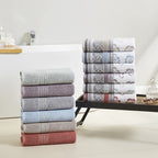 Modern Threads 6 Piece Set, 2 Bath Towels, 2 Hand Towels, 2 Washcloths Yarn Dyed Jacquard/Solid Towel Set Ophelia Clay