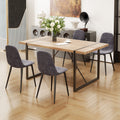 Muuoky Dining Table Set For 4, Modern 55' Wood Dining Table Set,Kitchen Table And Chairs Set Of 4,Ideal For Kitchen Dining Room