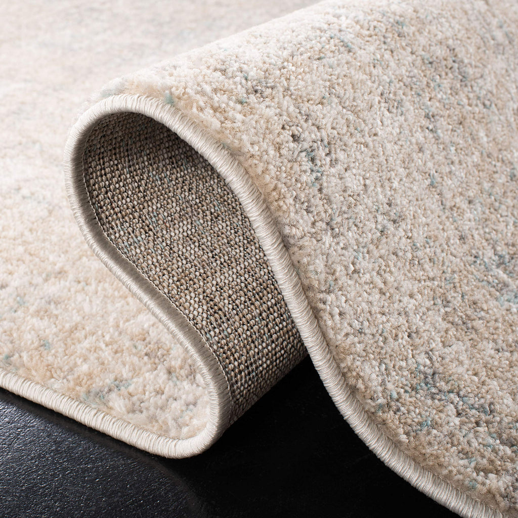 SAFAVIEH 8' Square Adirondack Area Rug, Beige & Slate, Modern Abstract Design, Non-Shedding, Easy Care for Living Room & Bedroom