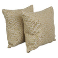 Blazing Needles Square Polyester Jacquard Throw Pillows, 17", Banyan Camel 2 Count
