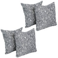 Blazing Needles Square Polyester Jacquard Throw Pillows, 17", Nina Greyst 4 Count