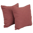Blazing Needles Square Polyester Jacquard Throw Pillows, 17", Hazeltsb Paprik 2 Count