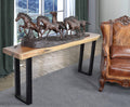 AFD Home 200 Suar Wood Console Table with Square Iron Legs