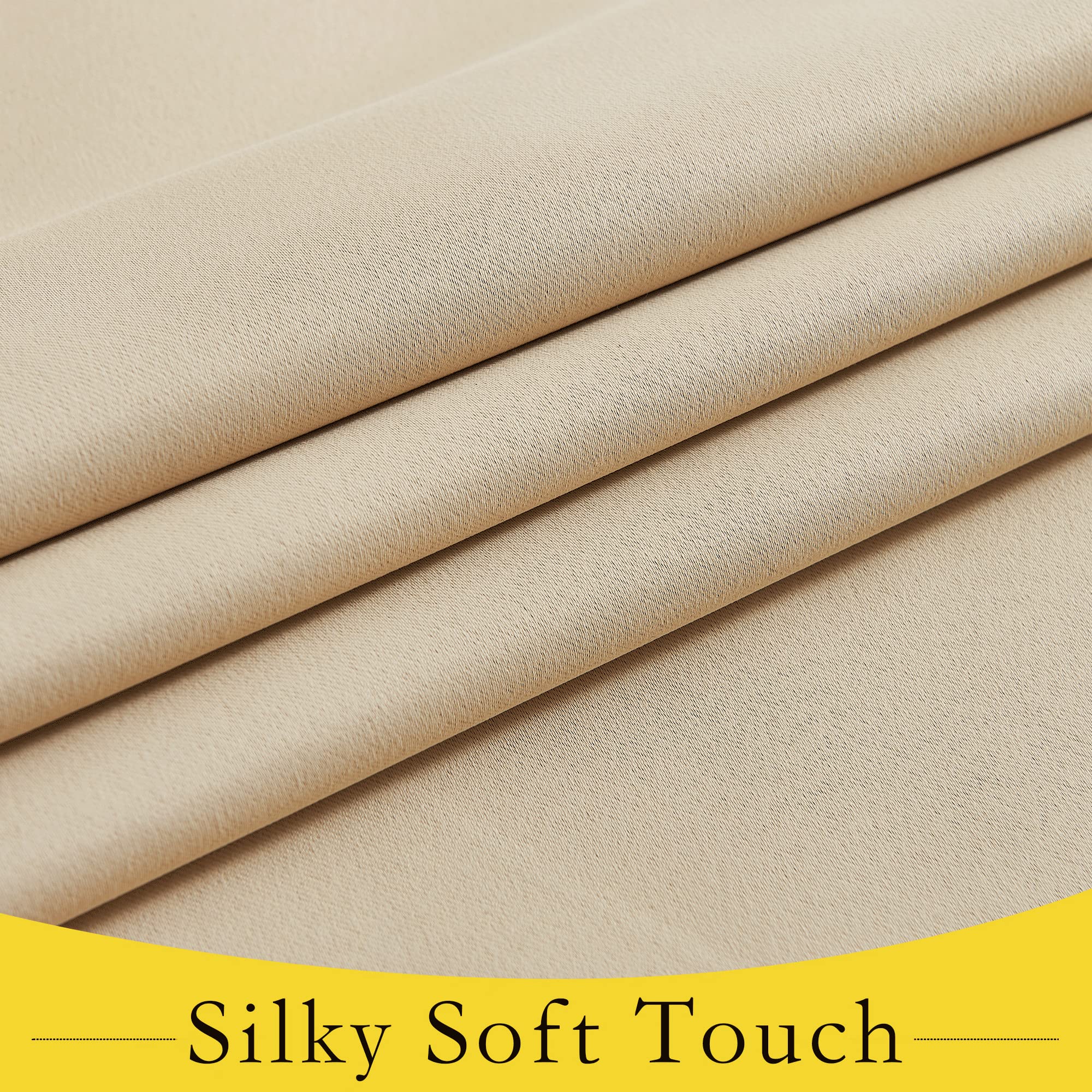 Nicetown Small French Door Curtain, Mini Sized Room Darkening Thermal Insulated Valance For Bathroom Window, Door Cover Shade For Glass Door Office, 1 Pc, 26W X 18L, Biscotti Beige
