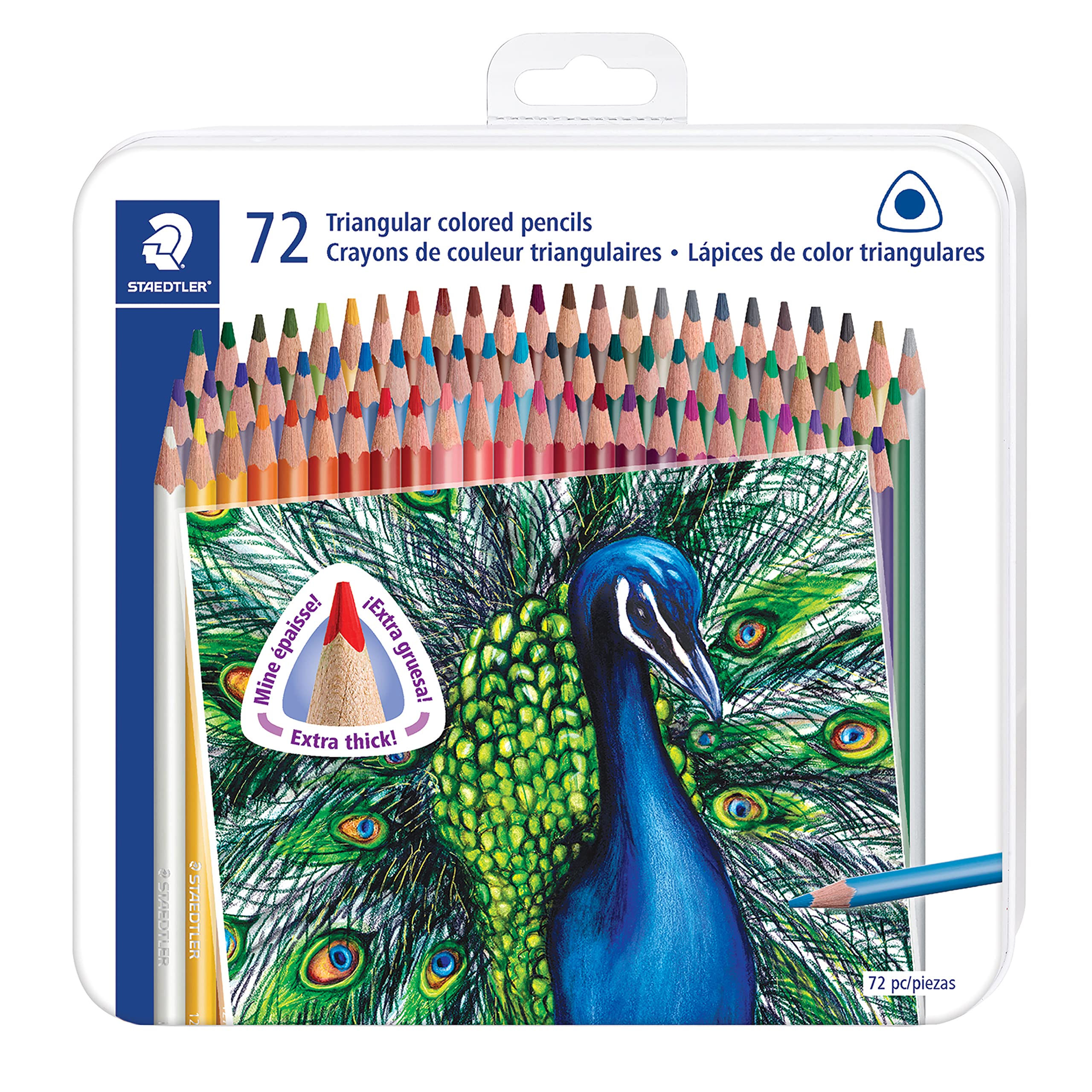 Staedtler Colored Pencils, Triangular Barrel, 4Mm, 72 Pieces (1278Cm72A6)