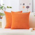 Home Brilliant Burnt Orange Euro Shams Set Of 2 Pillow Covers Super Soft Large Decorative Throw Pillow Covers For Patio Living R