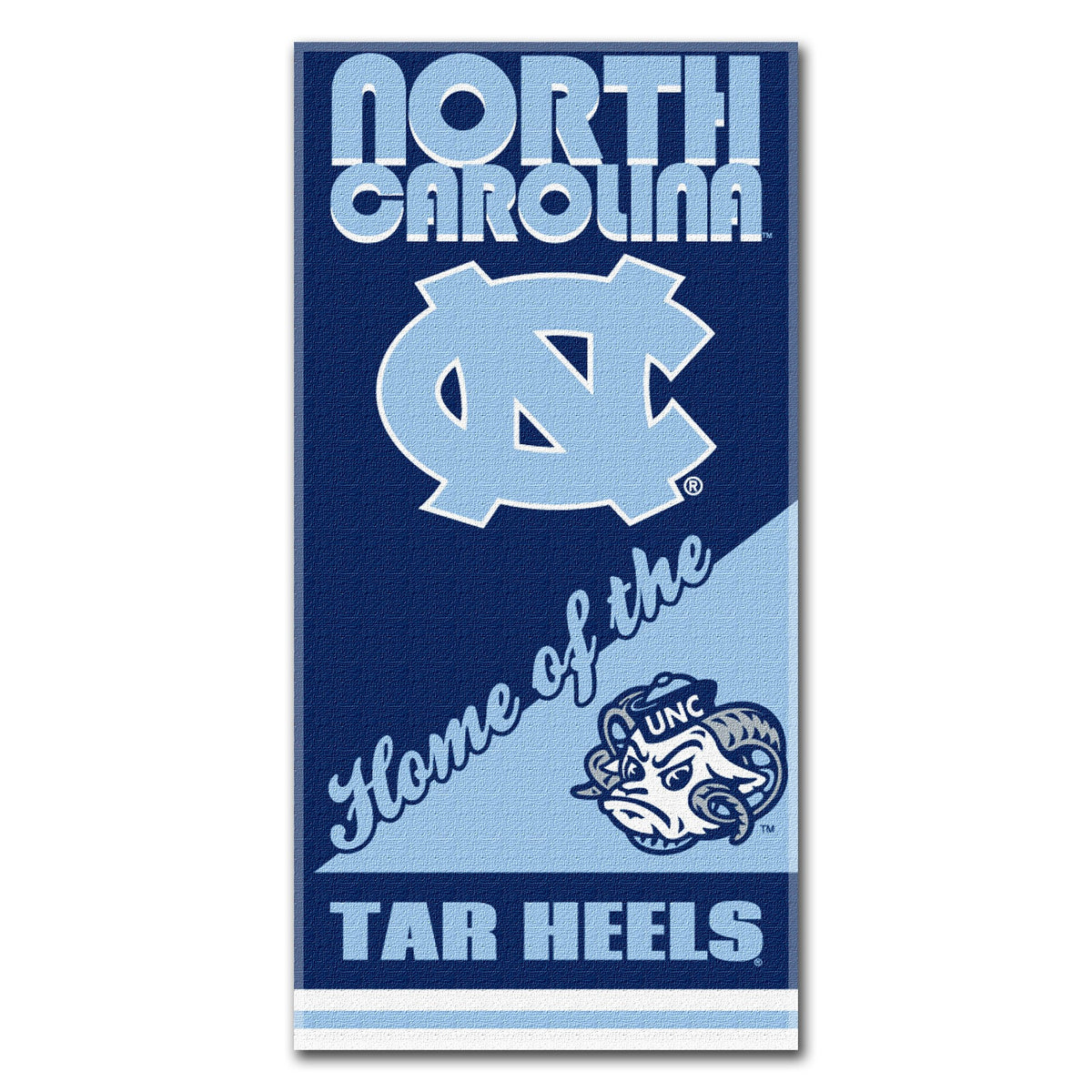 NCAA North Carolina Tar Heels Home Beach Towel, 28 x 58-Inch
