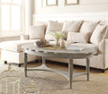 HomeRoots MDF, Solid Wood Leg 50 X 28 X 19 Antique White Coffee Table