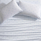Nautica - Full Sheets, Cotton Percale Bedding Set, Casual Home Decor (Boat Stripe Pale Blue, Full)