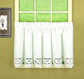 Today'S Curtain Imperial Classic Drawn Cutwork Window Tier, 24-Inch, White