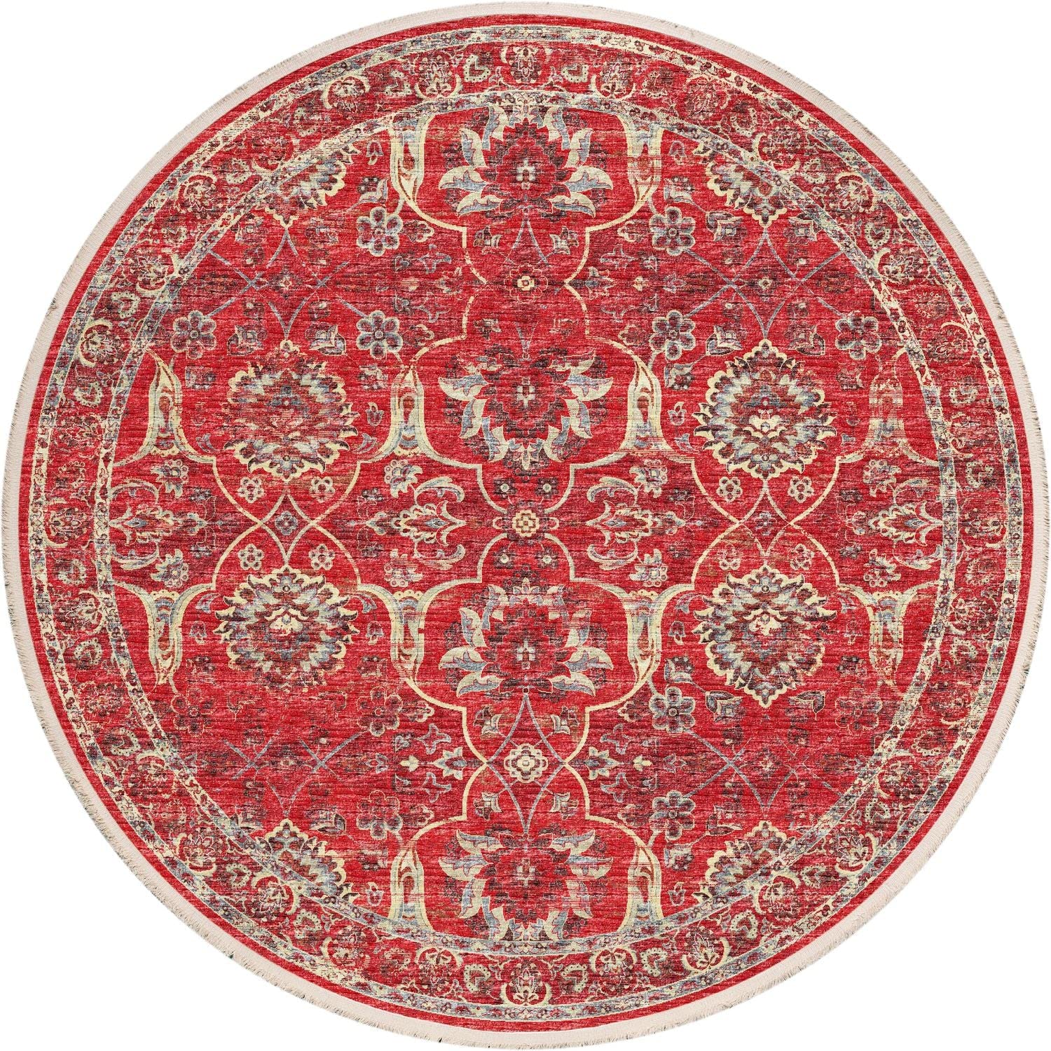 Marbella Mb5Po8Ro 8 Ft. Marbella Mb5 Round Rug, Poppy