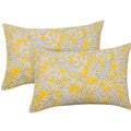 Huesland By Ahmedabad Cotton 144 Tc Pillow Cover Set Of 2 Cotton  Yellow & Grey