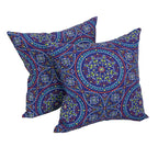 Blazing Needles Outdoor Geometric Throw Pillow, 17", Alden Confetti 2 Count