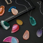 Junkin 100 Pieces Geode Agate Slice Crystals Bulk Polished Geodes Stones Agate Light Table Slices Crystals Healing Irregular Aga