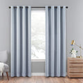 ECLIPSE Cara Grommet Top Curtains for Bedroom, Single Panel, 50'' x 63'', Denim
