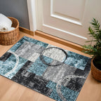 Rugshop Contemporary Abstract Circle Design Soft Area Rug 2'7'' X 4' Gray