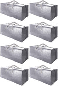 Cosy Family 8 Pack Heavy Duty Extra Large Moving Bags with Backpack Straps - Strong Handles & Zippers, Storage Totes For Space S