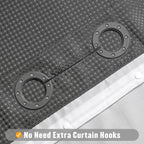 Mitovilla Grey Waffle Small Stall Shower Curtain 36 X 74, No Hooks Required Half Size Narrow Fabric Cloth Shower Curtain Set Wit