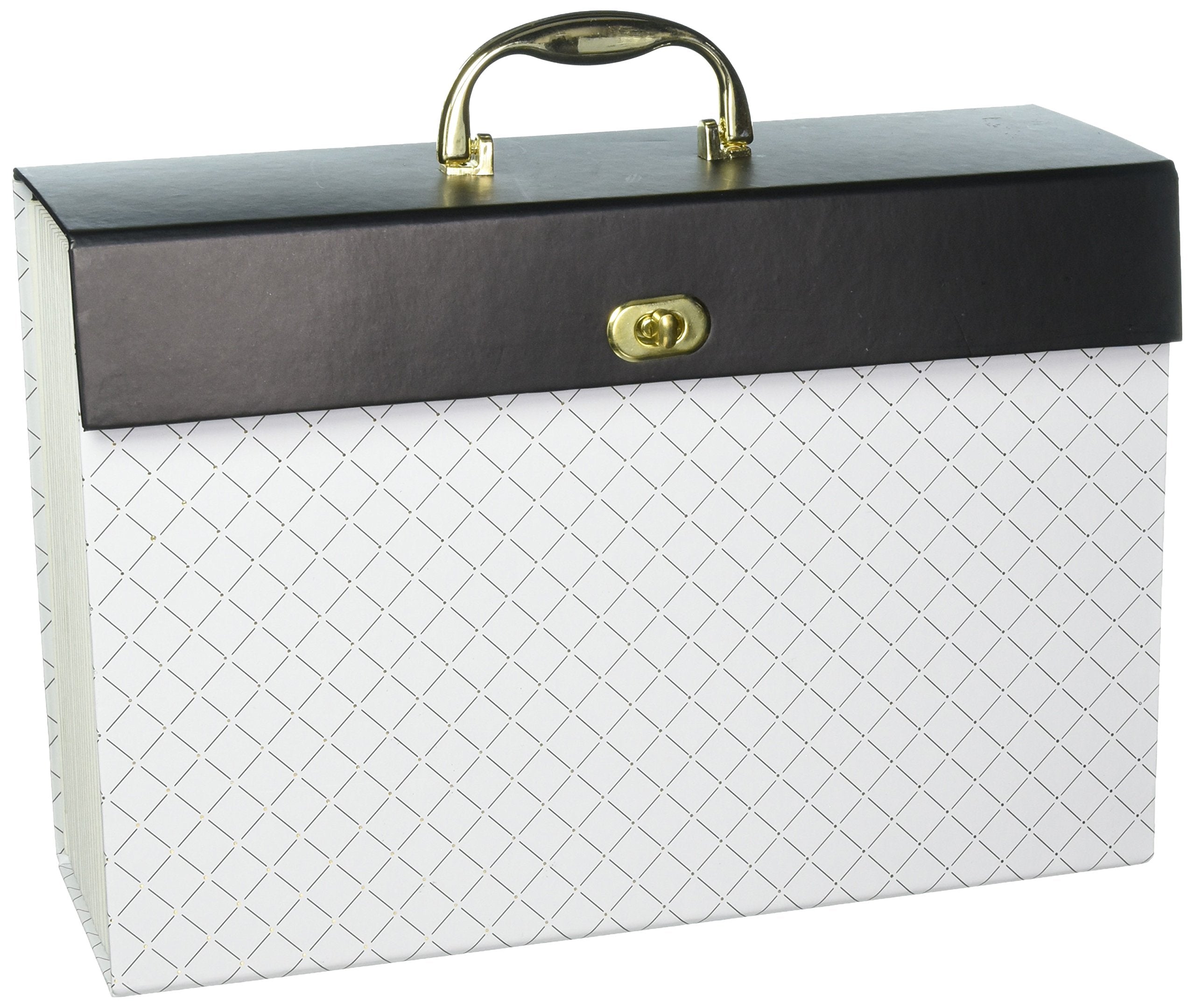 U Brands Modern-Noir Expandable File 19 Pocket, White (201A0206)