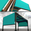 Royal Shade 6' W X 19' L Turquoise Pergola Sun Shade Canopy Replacement Cover With Stainless Steel Weighted Rods, 95% Uv Blockag