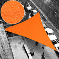 Shademart 15' X 23' X 27.5' Orange Waterproof Shade Sail Beige Sun Shade Sail Triangle Custom Size Water Resistant Canopy Awning